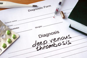 photo showing page with deep vein thrombosis written on it