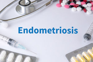 medical photo with the words endometriosis