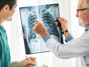 doctor observing xray